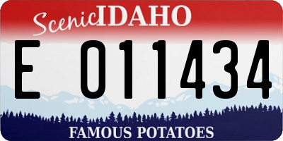 ID license plate E011434