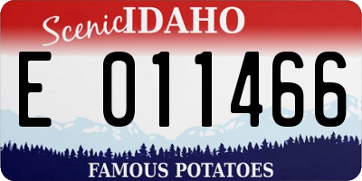 ID license plate E011466