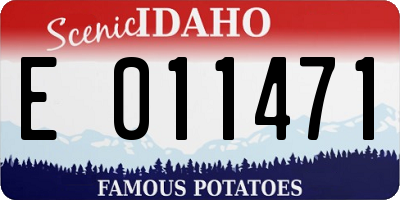 ID license plate E011471