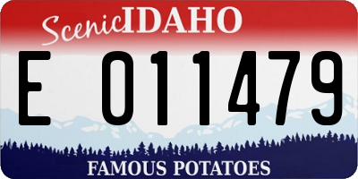 ID license plate E011479