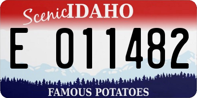 ID license plate E011482