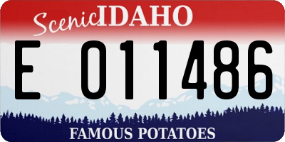 ID license plate E011486