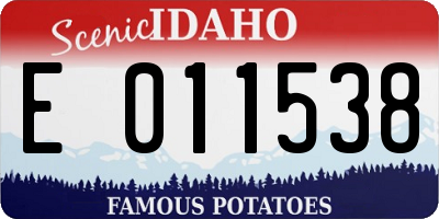 ID license plate E011538