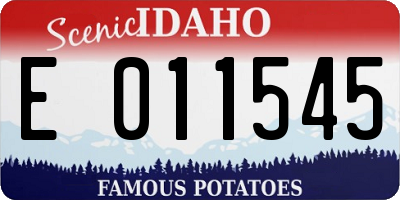 ID license plate E011545