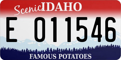 ID license plate E011546