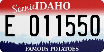 ID license plate E011550