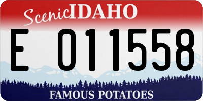 ID license plate E011558