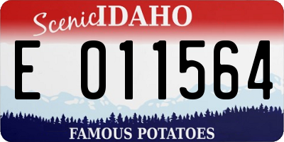 ID license plate E011564