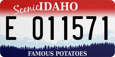 ID license plate E011571