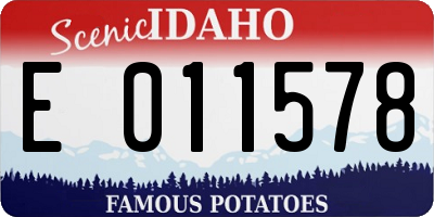 ID license plate E011578