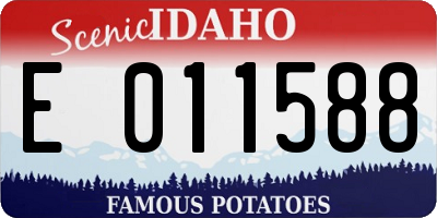 ID license plate E011588