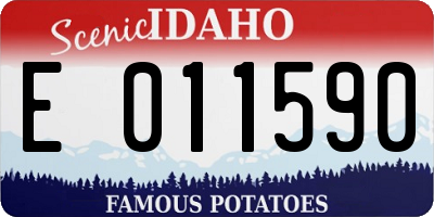 ID license plate E011590