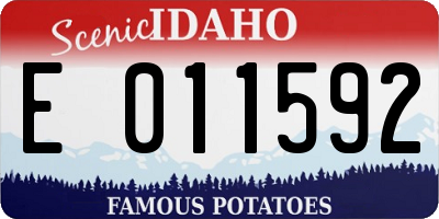 ID license plate E011592