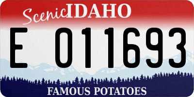 ID license plate E011693