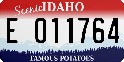 ID license plate E011764