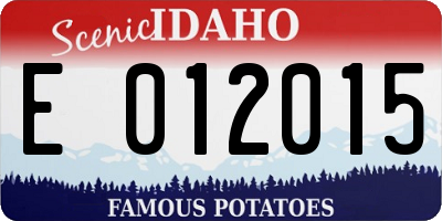 ID license plate E012015