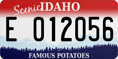 ID license plate E012056