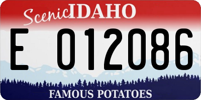 ID license plate E012086