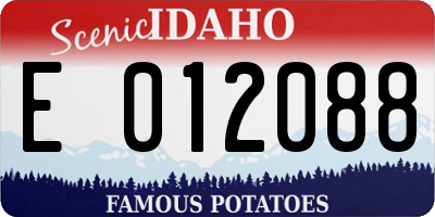 ID license plate E012088