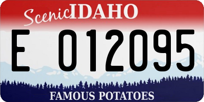 ID license plate E012095