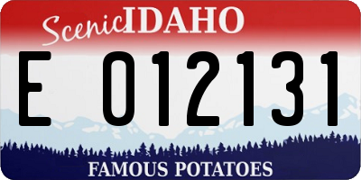 ID license plate E012131