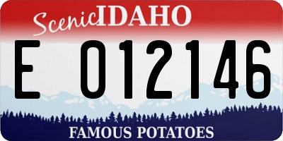 ID license plate E012146