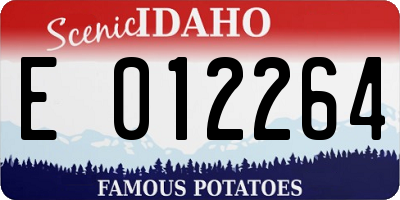 ID license plate E012264