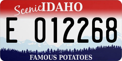 ID license plate E012268