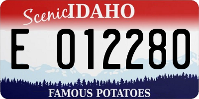 ID license plate E012280