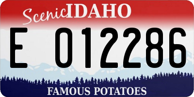 ID license plate E012286