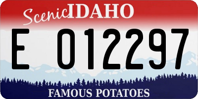 ID license plate E012297
