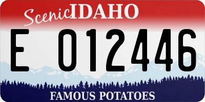 ID license plate E012446