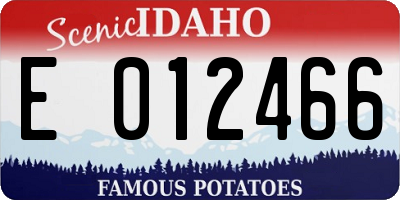 ID license plate E012466