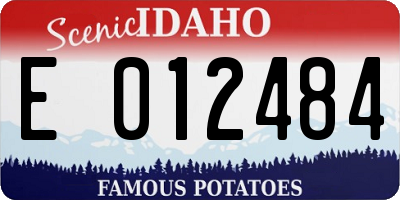 ID license plate E012484