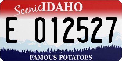 ID license plate E012527