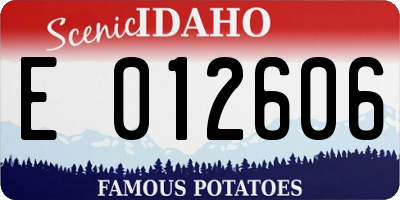 ID license plate E012606