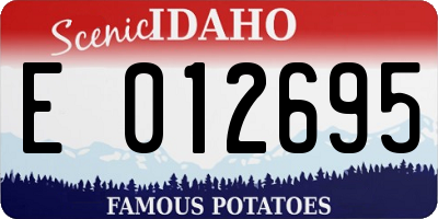 ID license plate E012695