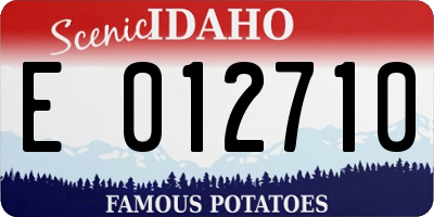 ID license plate E012710