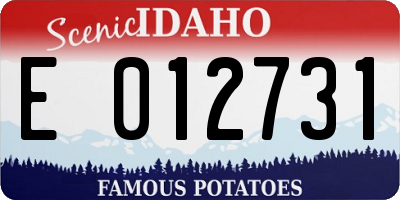 ID license plate E012731