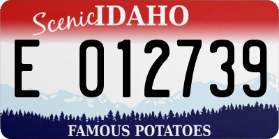 ID license plate E012739