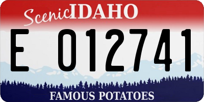 ID license plate E012741