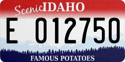 ID license plate E012750