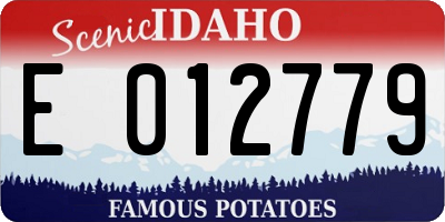 ID license plate E012779