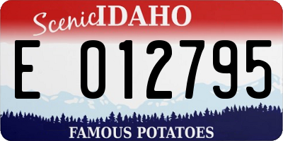 ID license plate E012795