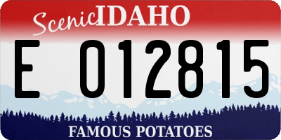 ID license plate E012815