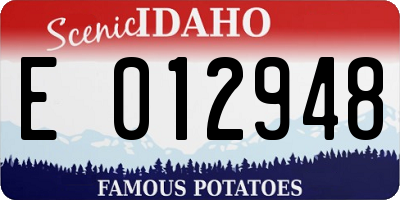 ID license plate E012948