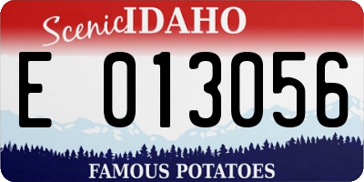 ID license plate E013056