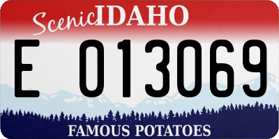 ID license plate E013069