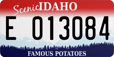 ID license plate E013084