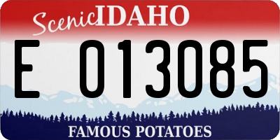 ID license plate E013085